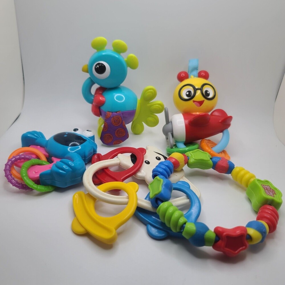 Baby Toddler Toy Mixed Lot of 5 Pcs Teethers Devolopmental Rattles